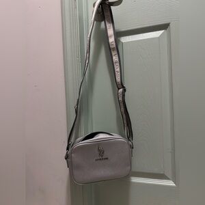 U.S. Polo Assn. Metallic Silver Shoulder Bag